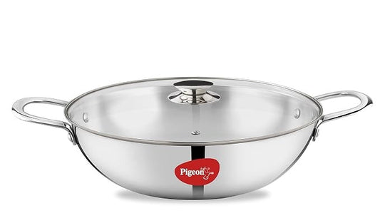 Pigeon Elite Stainless Steel Triply Kadhai 24 cm