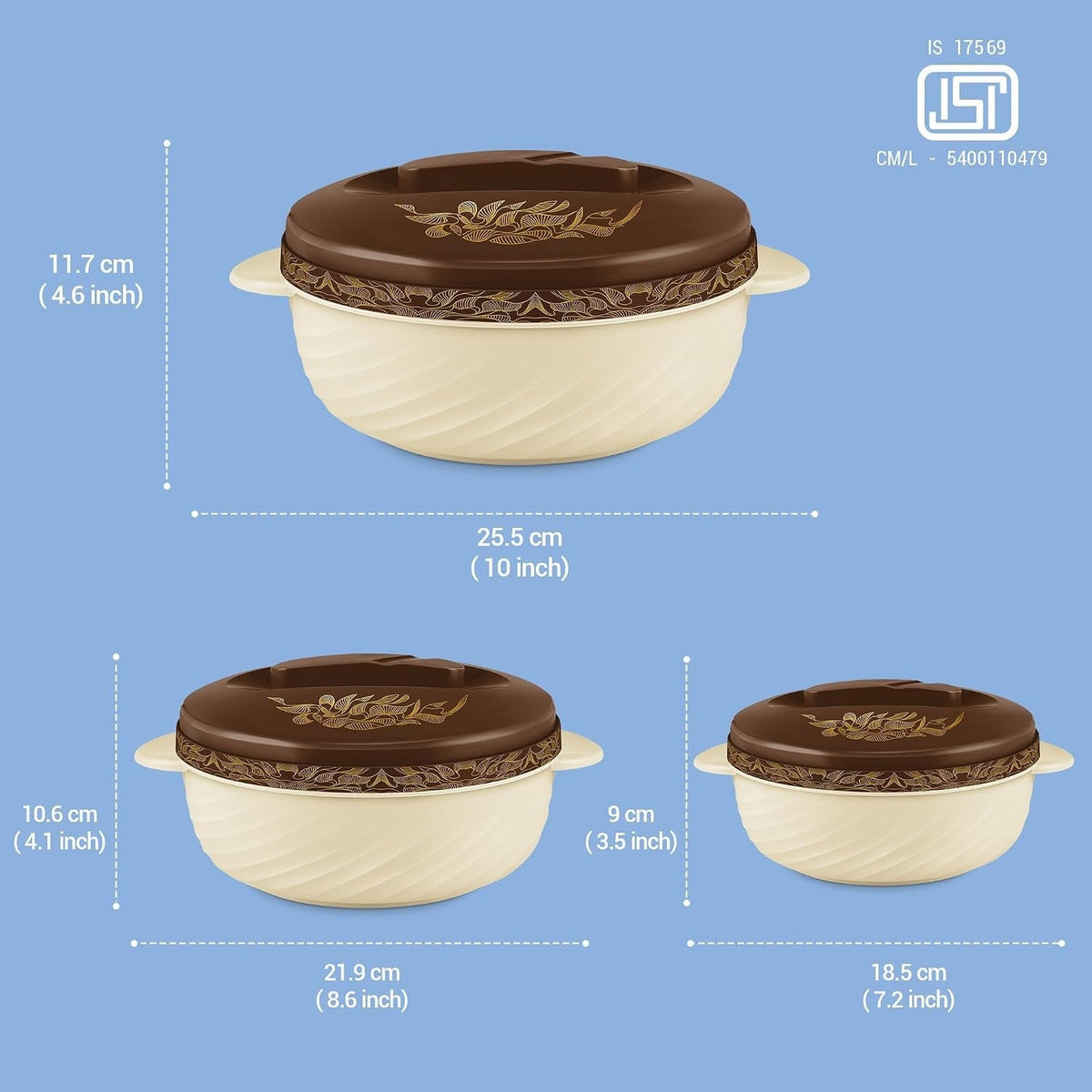 Milton Utsav Insulated Stainless Steel Casserole with Glass Lid