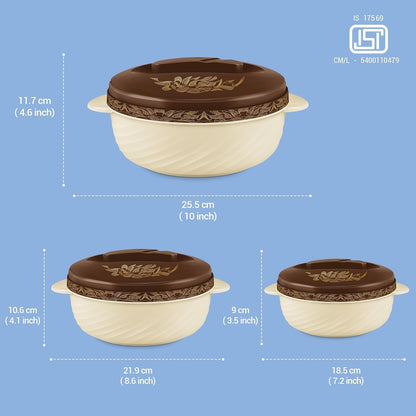 Milton Utsav Insulated Stainless Steel Casserole with Glass Lid