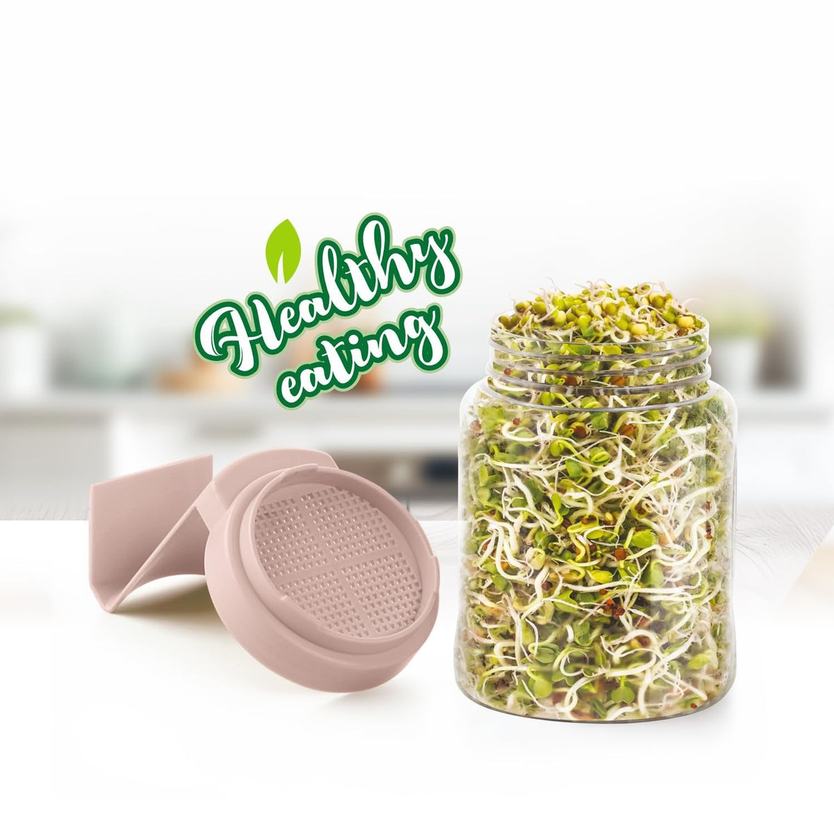 Nayasa Sprout Maker 790 ML- Set of 2 ( Beige )