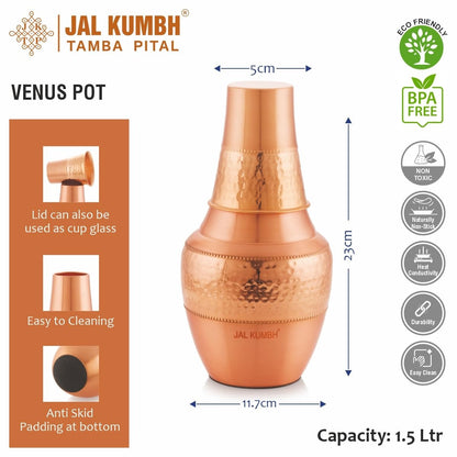 Tosaa Jalkumbh Copper Venus Pot