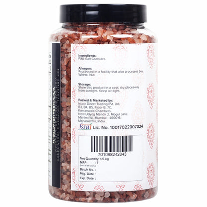 Urban Platter Pink Himalayan Rock Salt Granules - 1.5 kgs