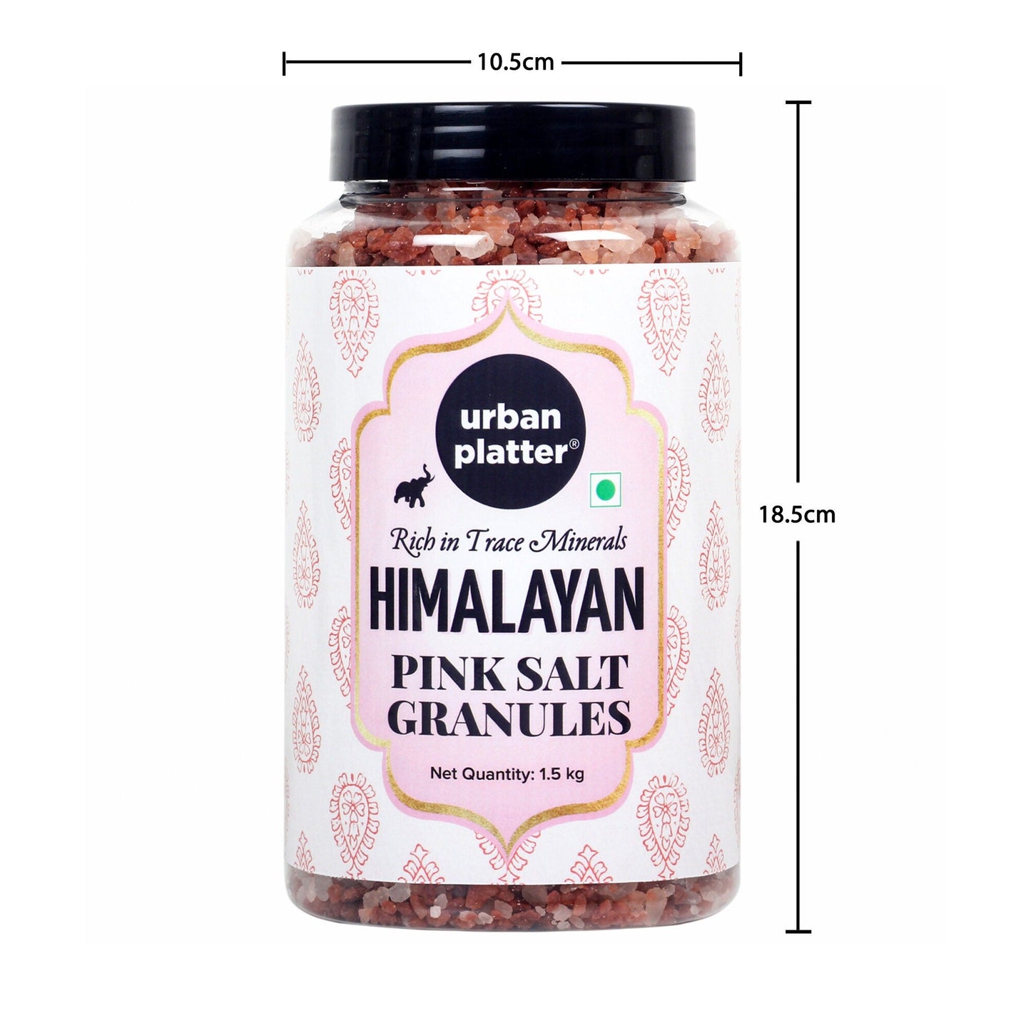 Urban Platter Pink Himalayan Rock Salt Granules - 1.5 kgs