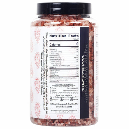 Urban Platter Pink Himalayan Rock Salt Granules - 1 kg