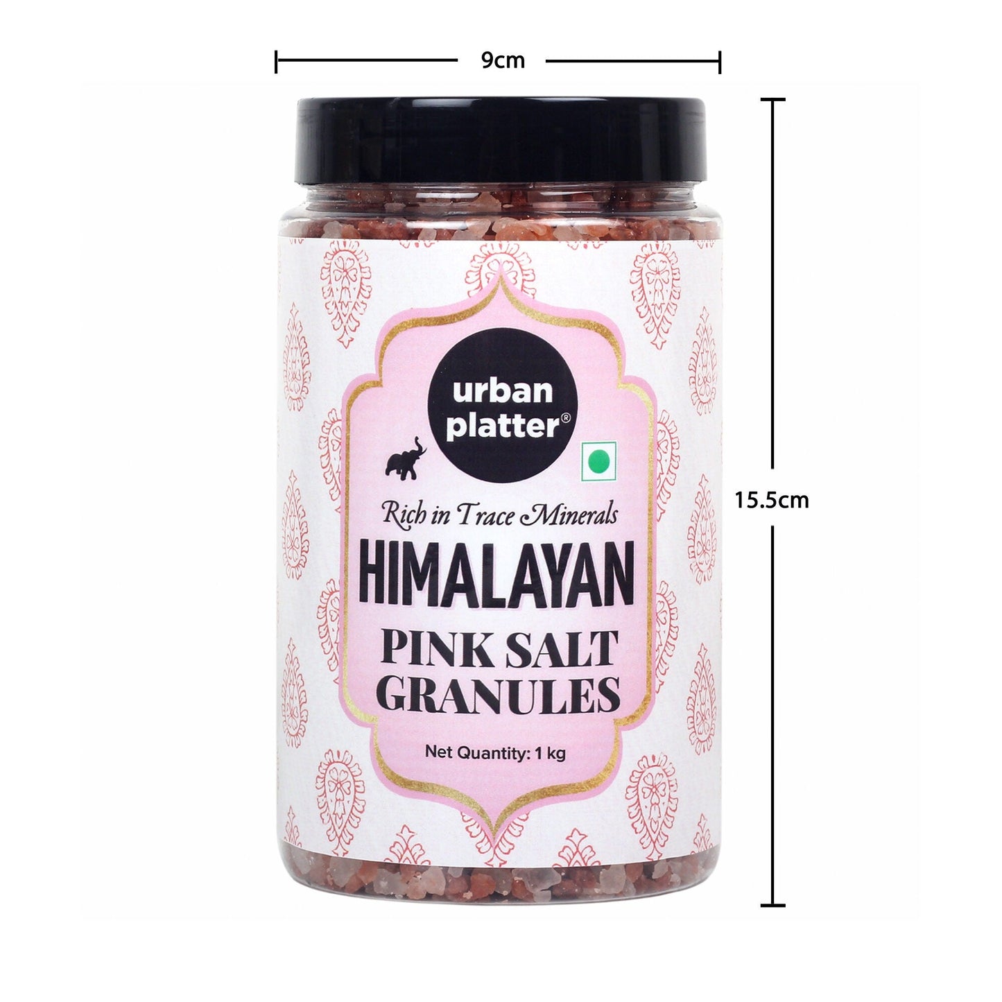 Urban Platter Pink Himalayan Rock Salt Granules - 1 kg