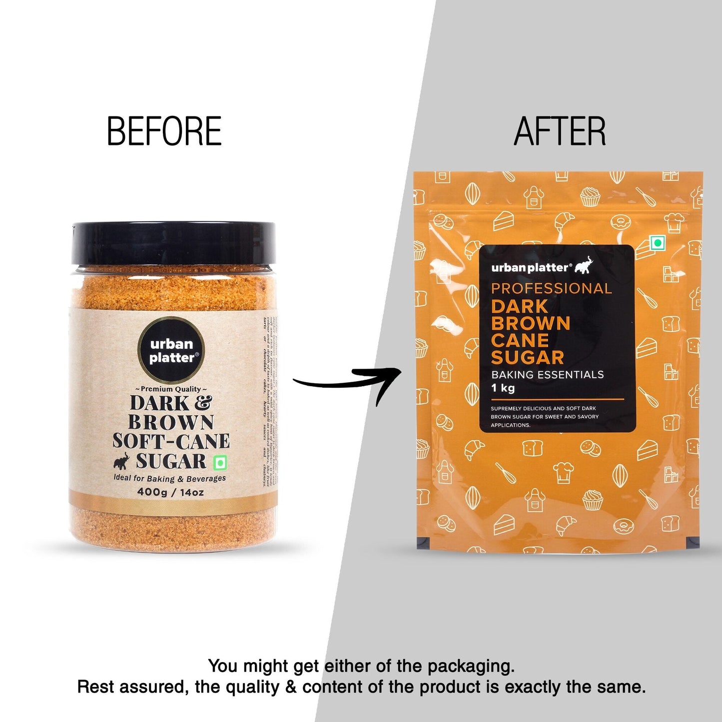 Urban Platter Dark Soft Brown Cane Sugar - 1 kg