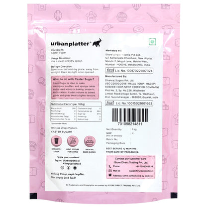 Urban Platter Professional Caster Sugar - 1 kg
