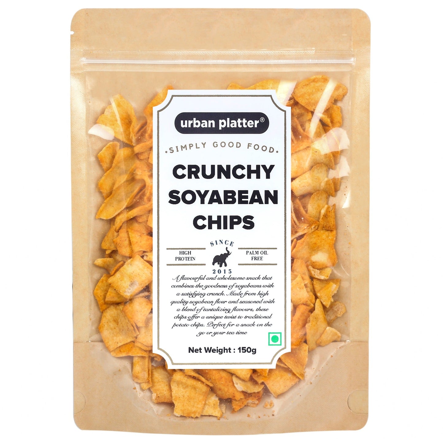 Urban Platter Crunchy Soyabean Chips - 150 gms