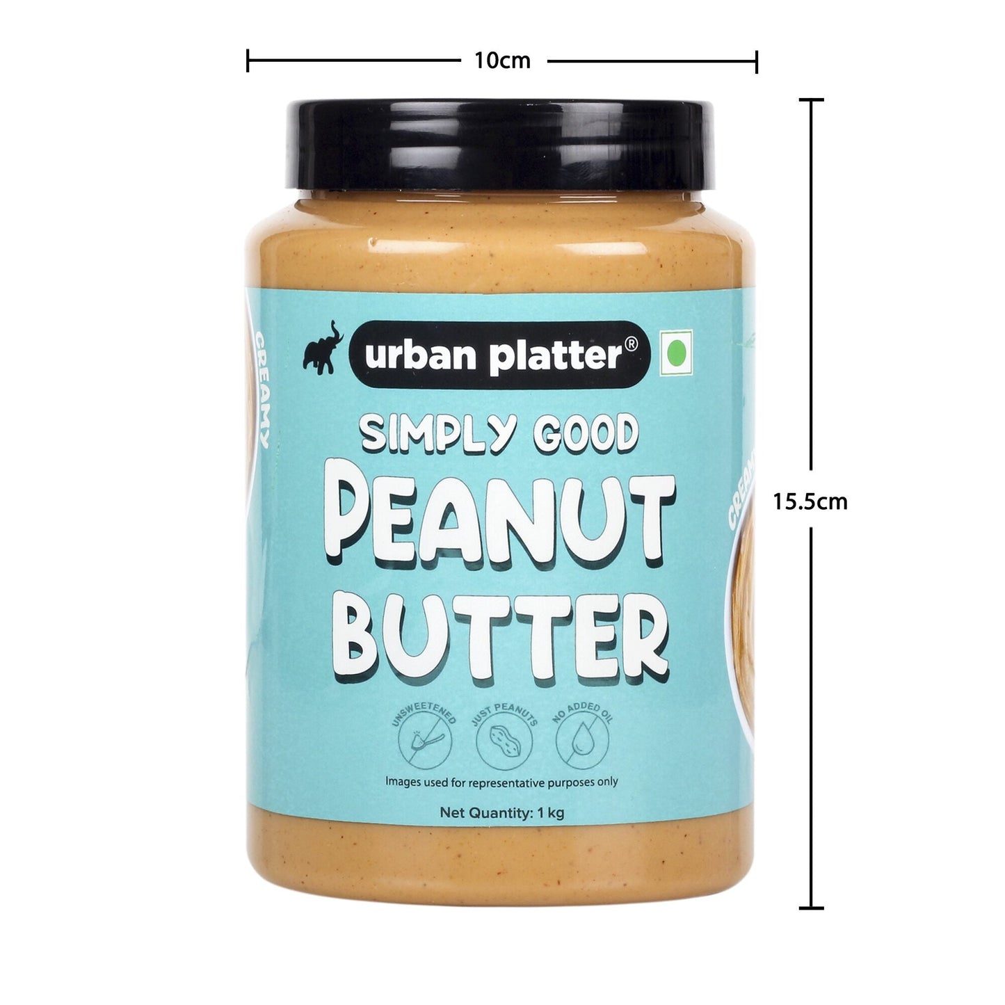 Urban Platter Natural Creamy Peanut Butter - 1 kg