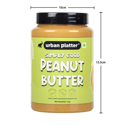 Urban Platter Natural Crunchy Peanut Butter - 1 kg