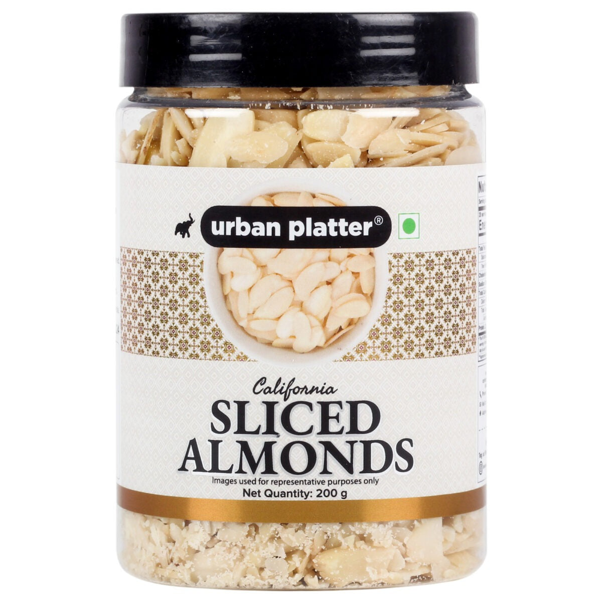 Urban Platter Sliced California Almonds - 200 gms