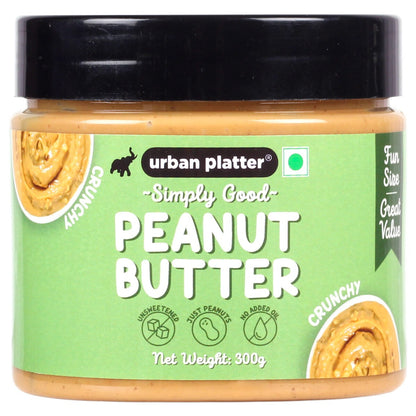 Urban Platter Natural Crunchy Peanut Butter - 300 gms