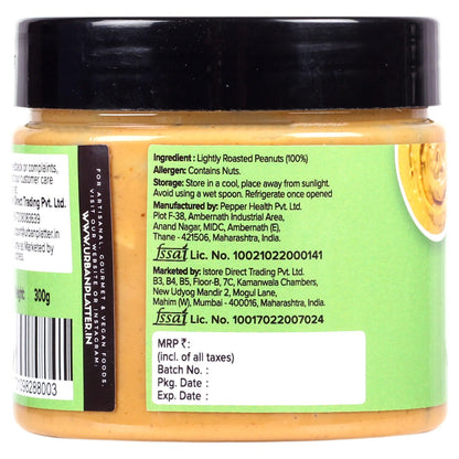 Urban Platter Natural Crunchy Peanut Butter - 300 gms