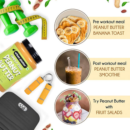 Urban Platter Natural Crunchy Peanut Butter - 300 gms