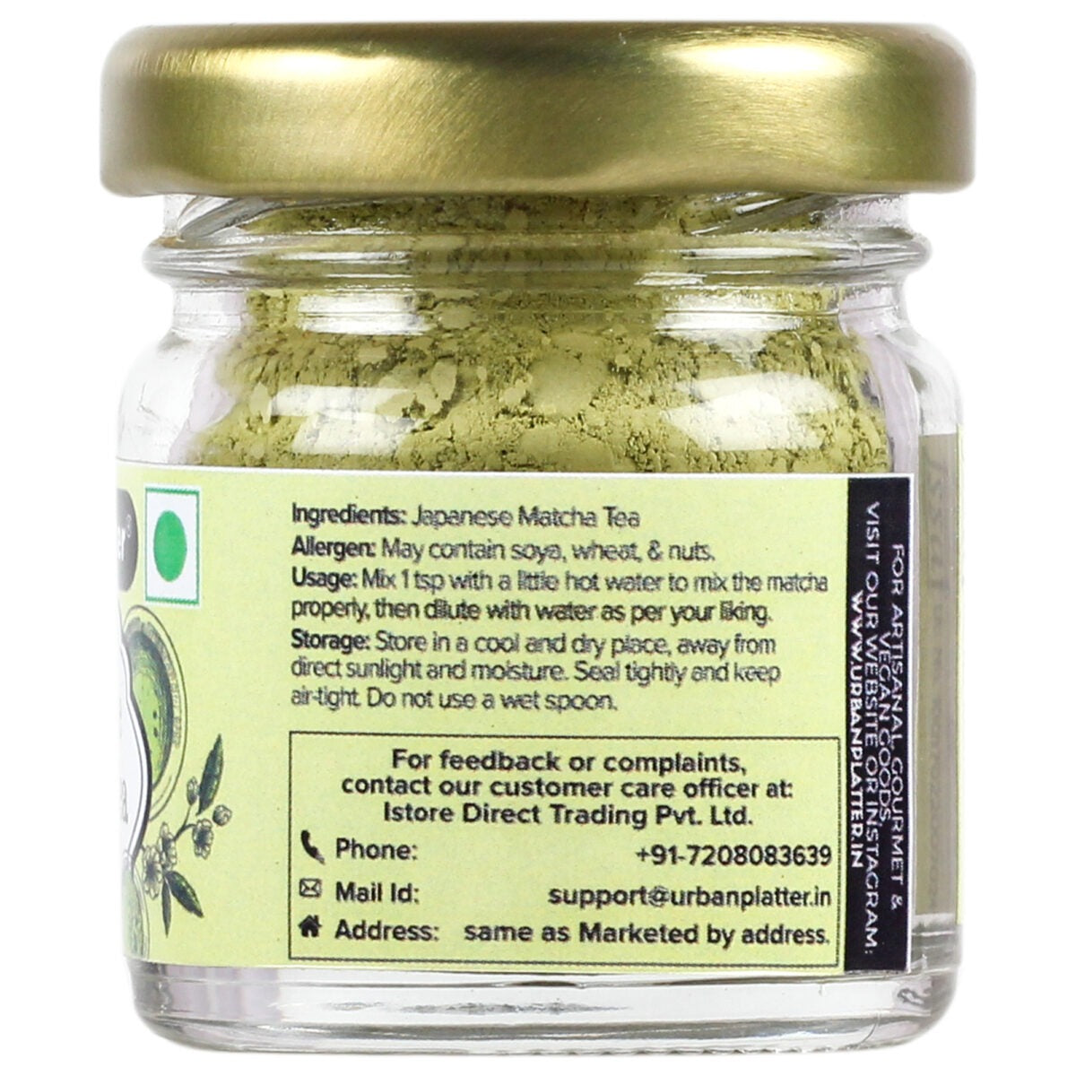 Urban Platter Japanese Matcha Green Tea - 10 gms
