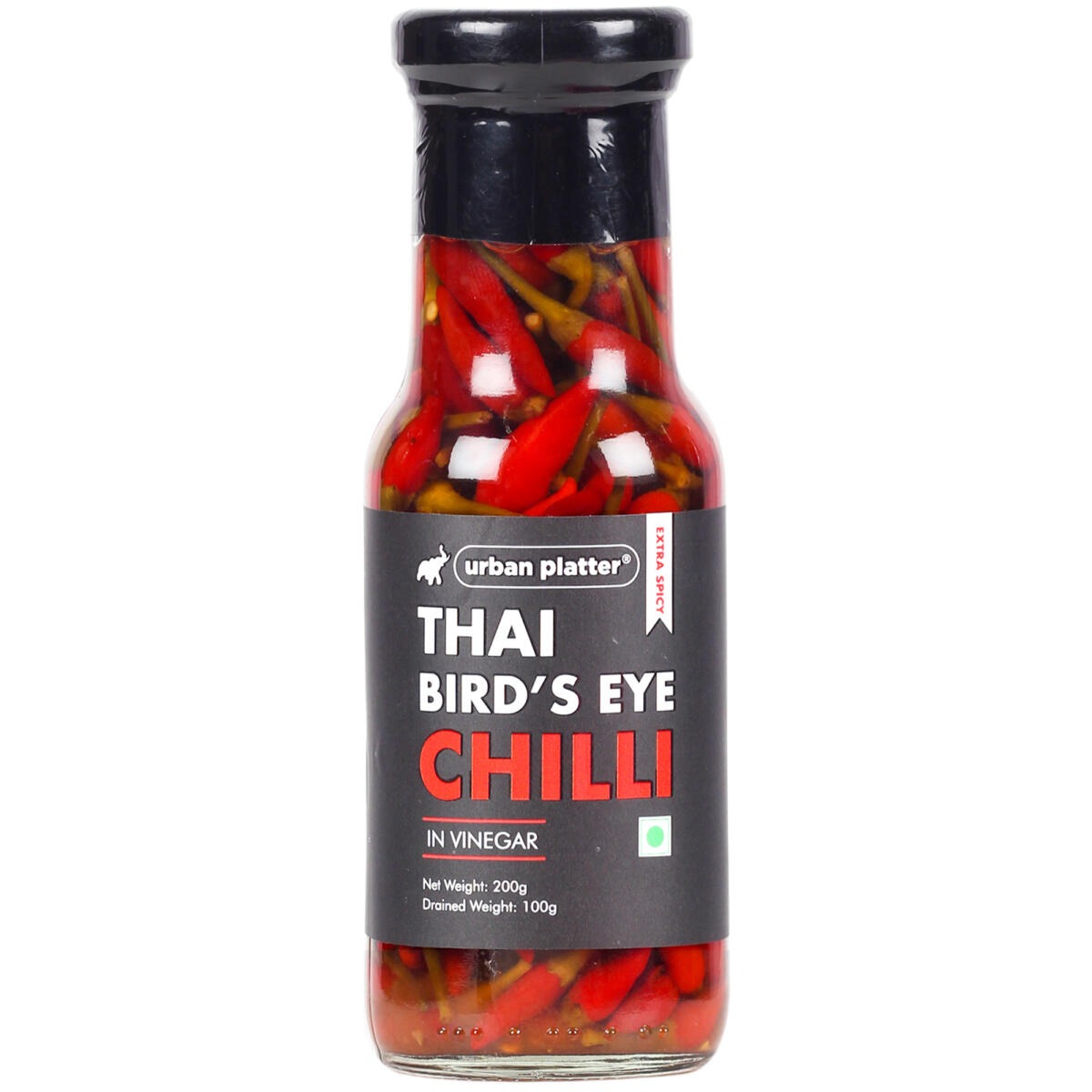 Urban Platter Extra Spicy Thai Bird’s Eye Chilli in Vinegar - 200 gms