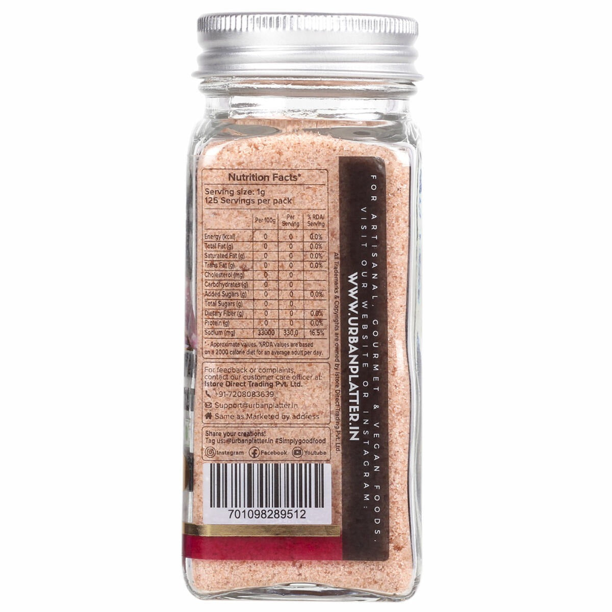 Urban Platter Pink Himalayan Rock Salt Powder - 125 gms