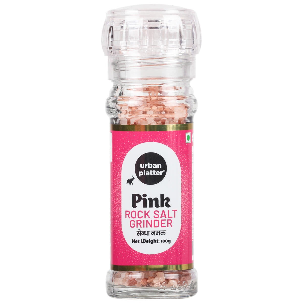 Urban Platter Pink Himalayan Rock Salt Grinder - 100 gms