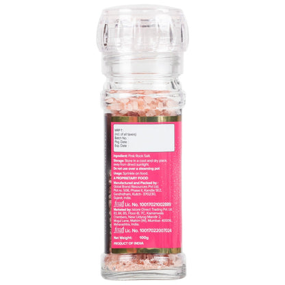 Urban Platter Pink Himalayan Rock Salt Grinder - 100 gms