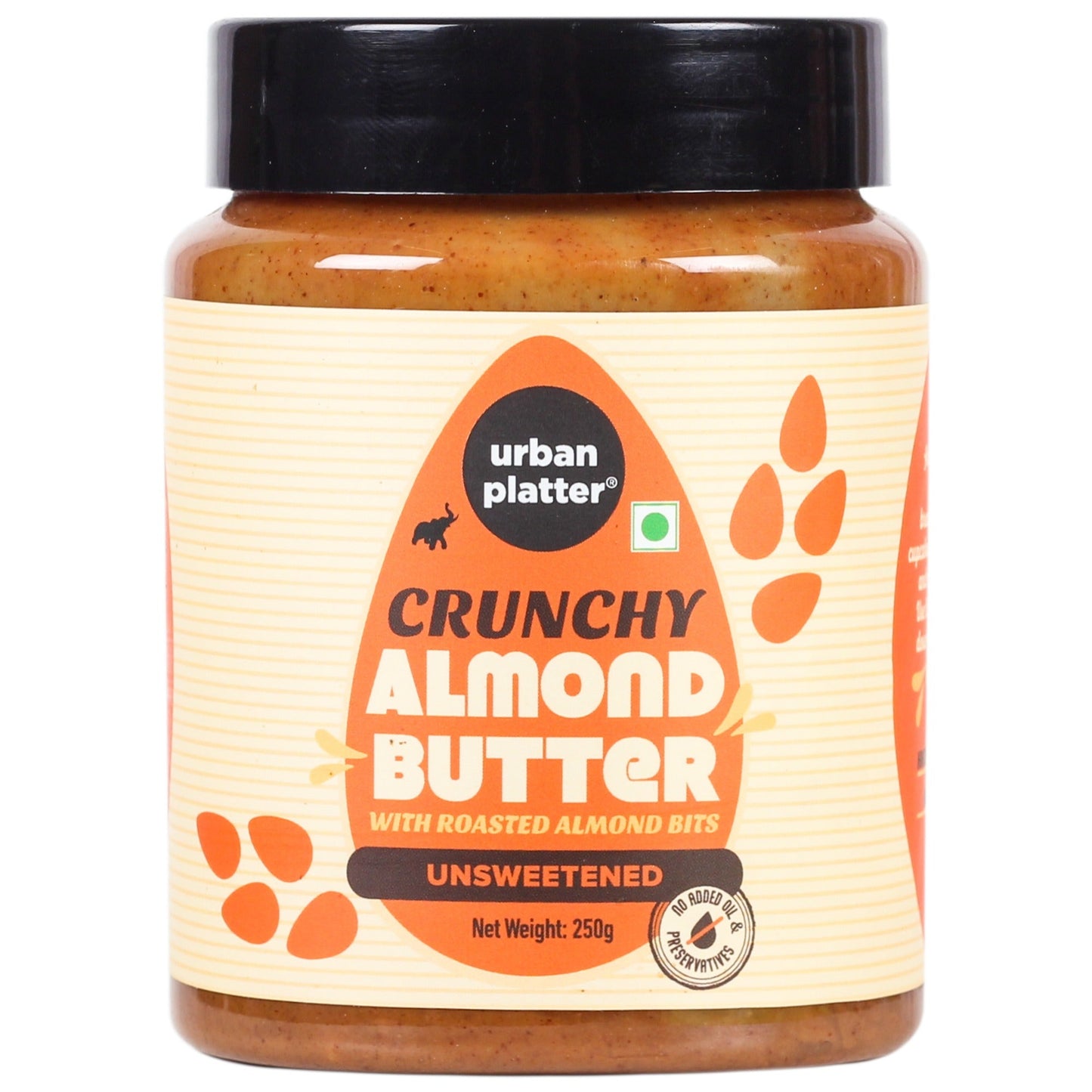 Urban Platter Crunchy Almond Butter - 250 gms
