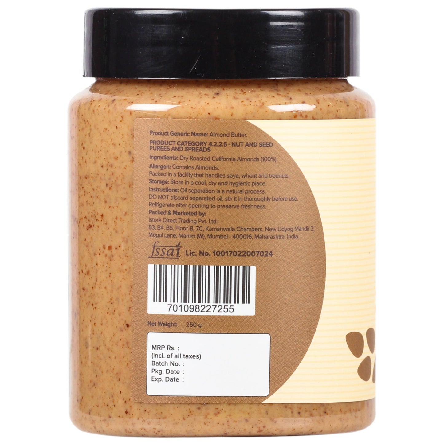Urban Platter Almond Butter - 250 gms