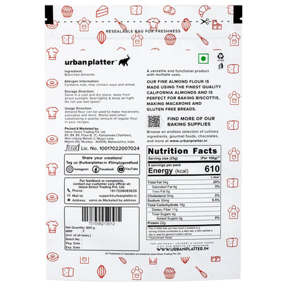 Urban Platter Fine California Almond Flour - 500 gms