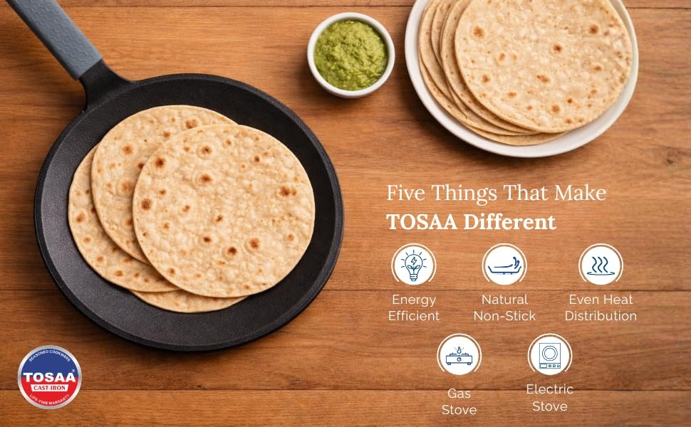 Tosaa Cast Iron Roti Tawa Small 23cm