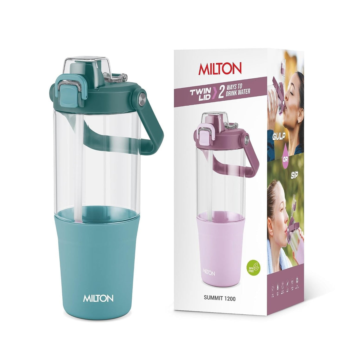MILTON Summit 1200 2-in-1 Sip or Gulp Lid Tumbler 1200 ml