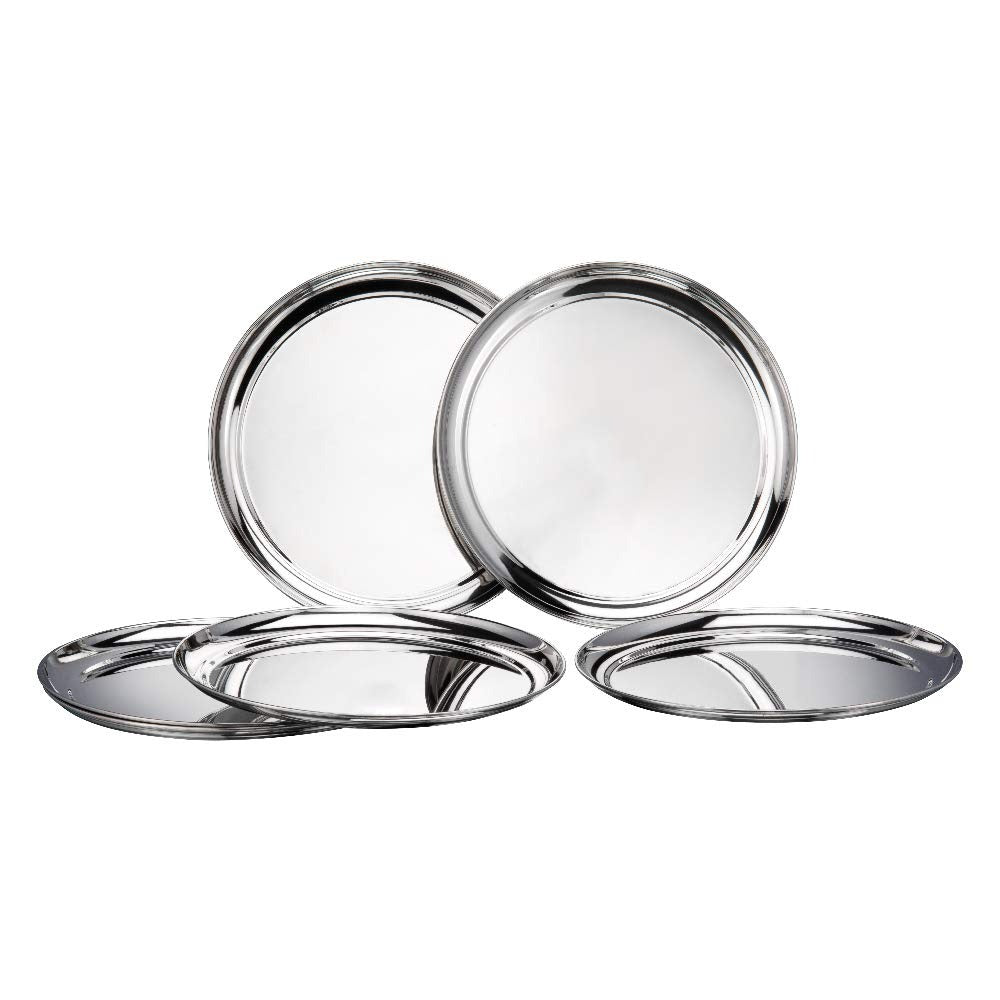 Vinod Kraft Eco Stainless Steel Dinner Plate Set of 6 Pieces