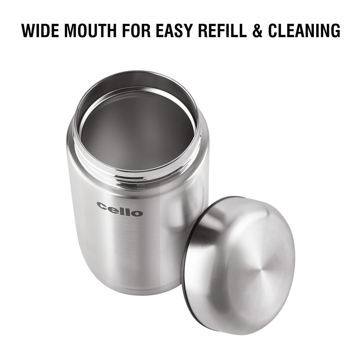 Cello Supee Vacuum Insulated Flask 600ml, Silver