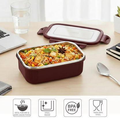 CELLO Microtech 600 Stainless Steel Insulated Lunch Box for Office