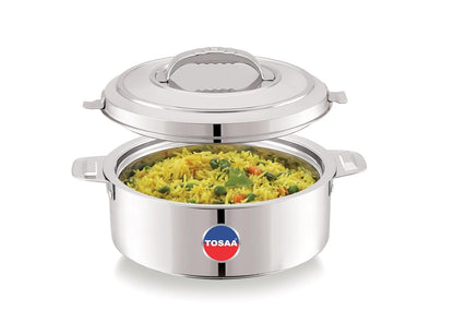 Tosaa Hot & Fresh Thermoware Casserole 1400ml Stainless Steel