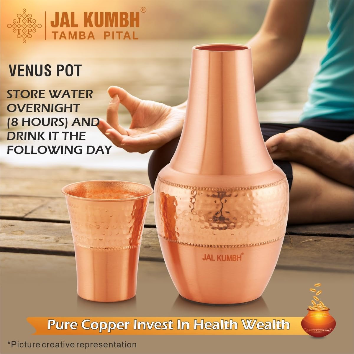 Tosaa Jalkumbh Copper Venus Pot