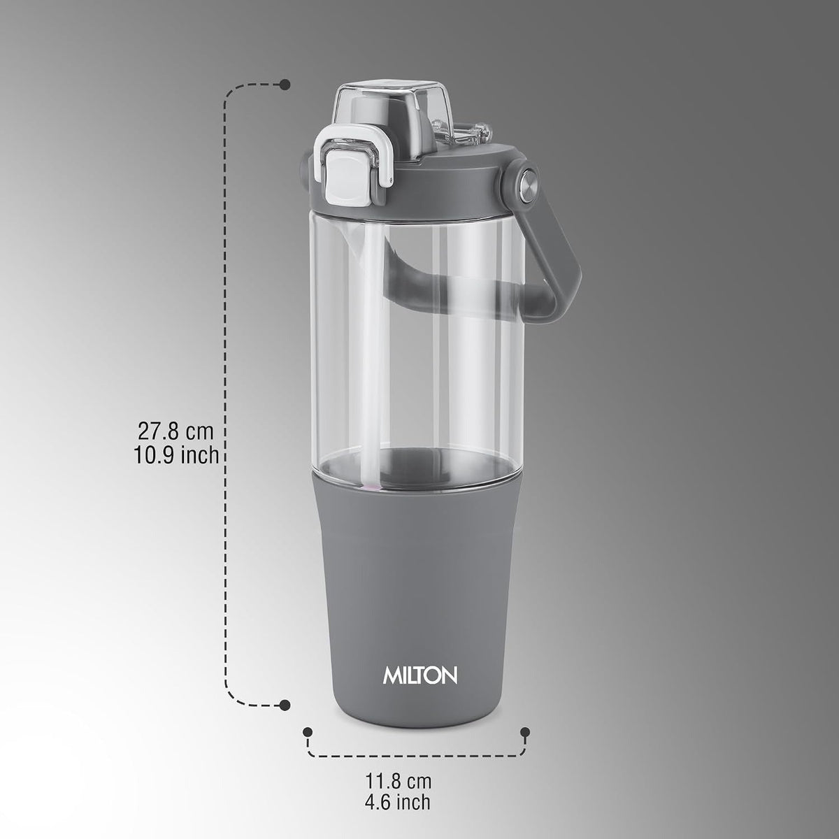 MILTON Summit 1200 2-in-1 Sip or Gulp Lid Tumbler 1200 ml - Grey