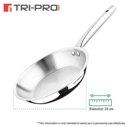 Kraft Futuretec Triply Stainless Steel Cookware Set of 3 Pcs | 2.4 L Kadai (22 cm)