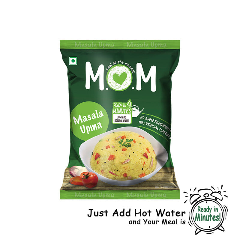 Masala Upma Pouch, 63g (Pack of 2) - Ready to Eat | Instant Food | No Added Preservatives