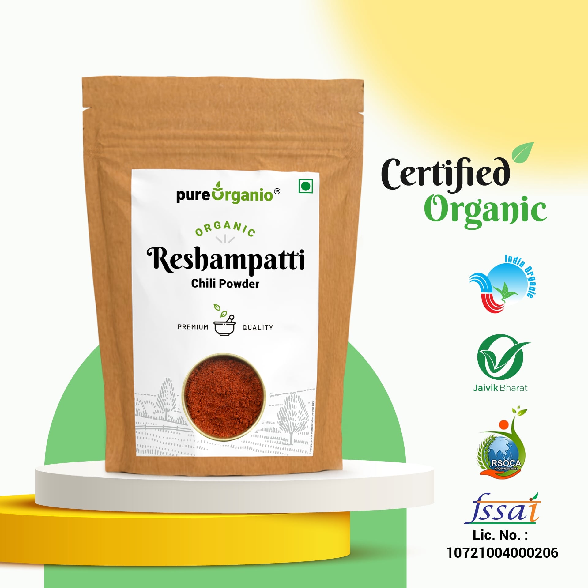 Pure Organio Organic Resham patti Red Chili Powder