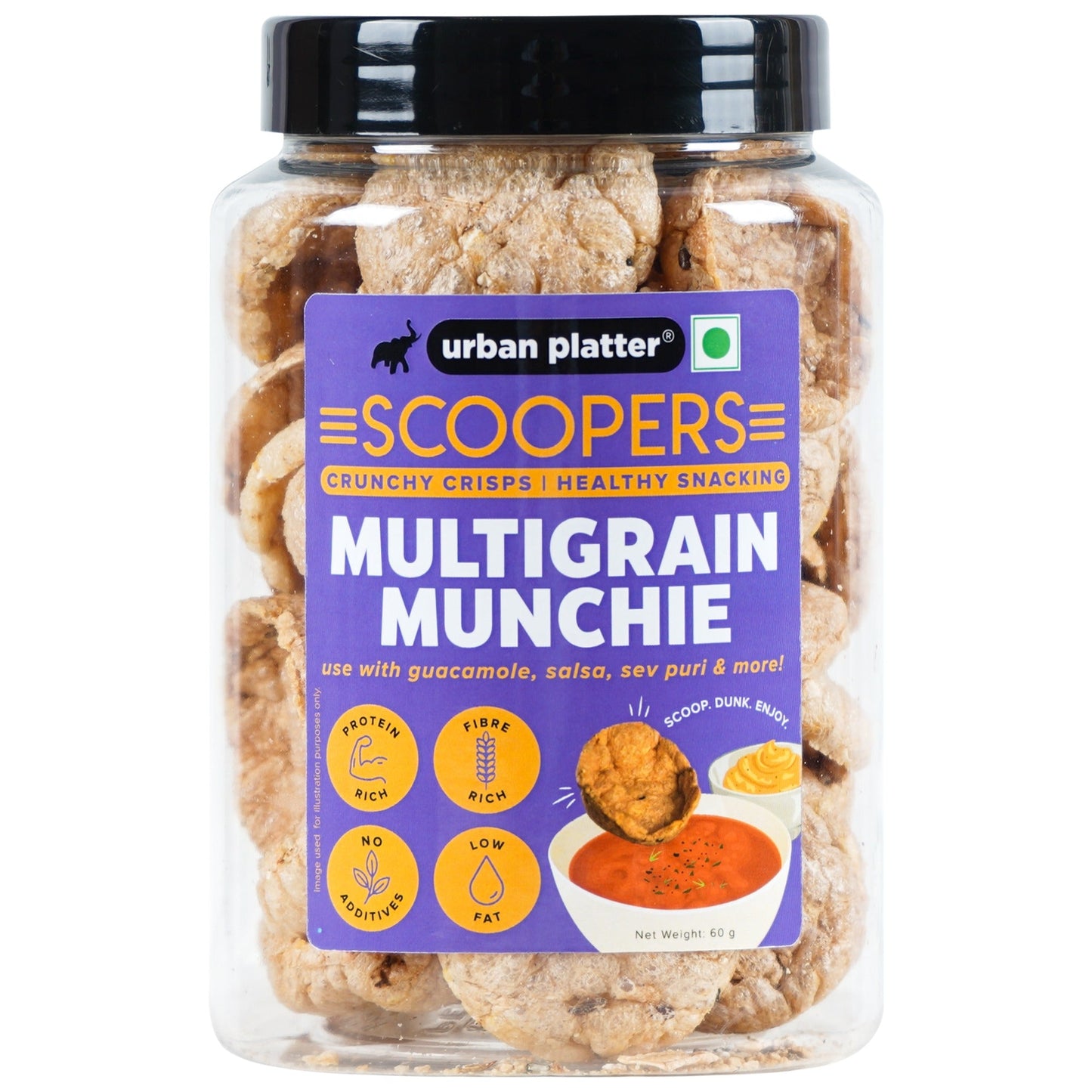 Urban Platter Scoopers Multigrain Munchie - 60 gms