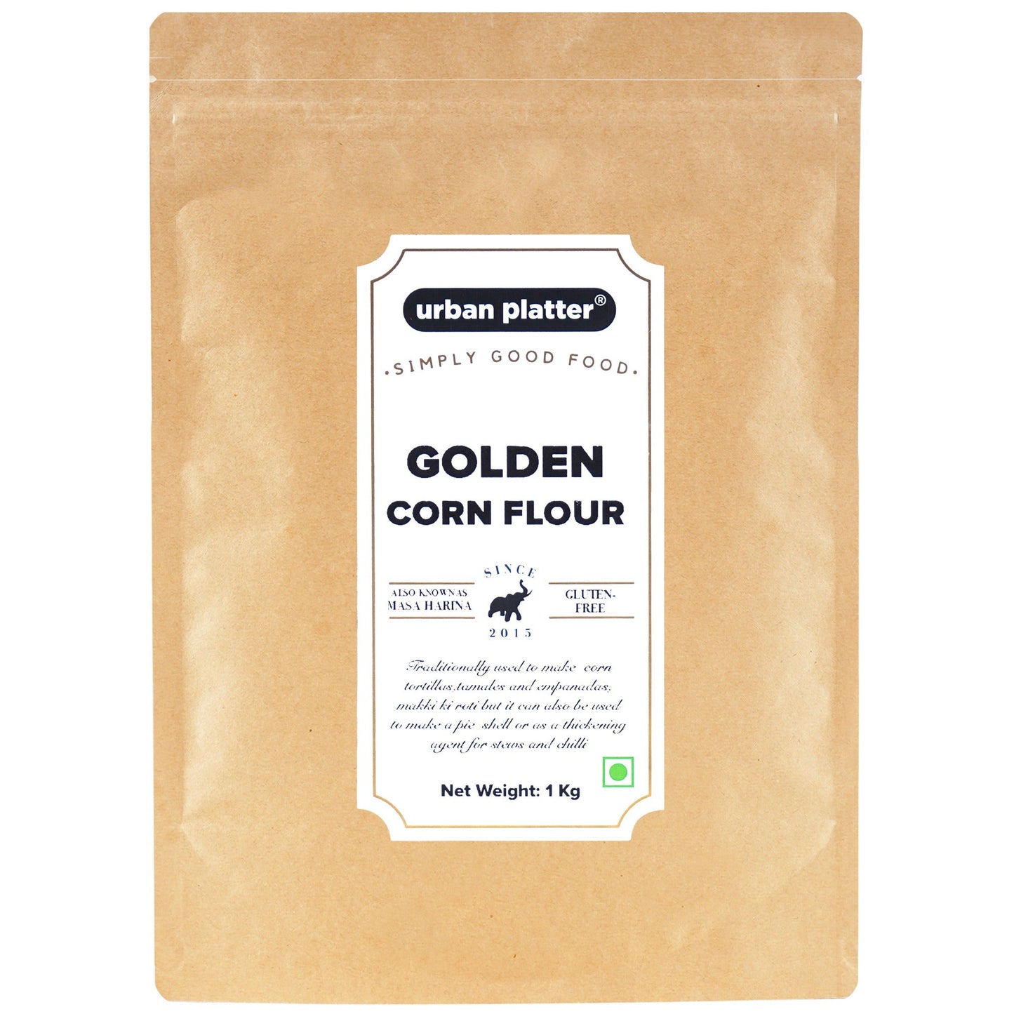 Urban Platter Golden Corn Flour (Makka Atta) - 1 kg
