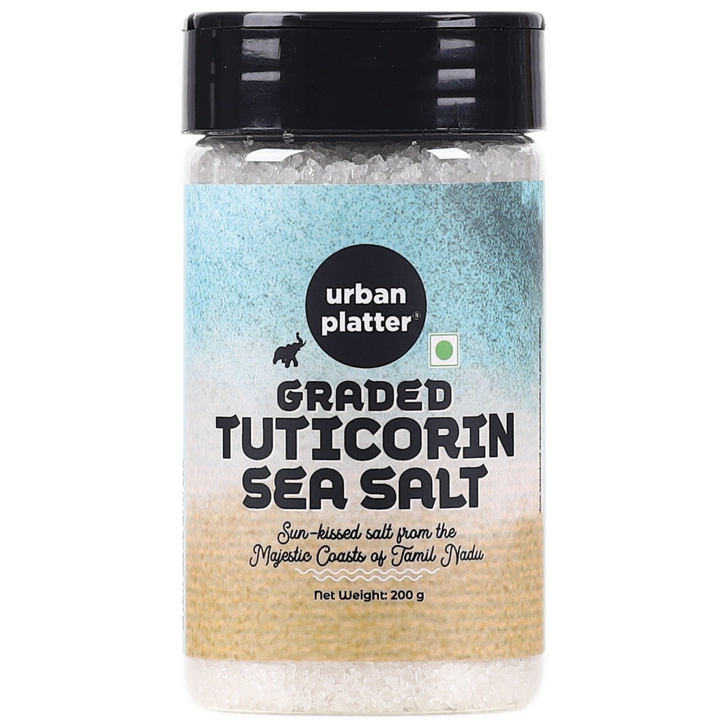 Urban Platter Graded Tuticorin Sea Salt Crystals Shaker Jar - 200 gms