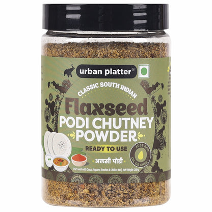 Urban Platter Classic South Indian Flaxseed Podi Chutney Powder - 250 gms