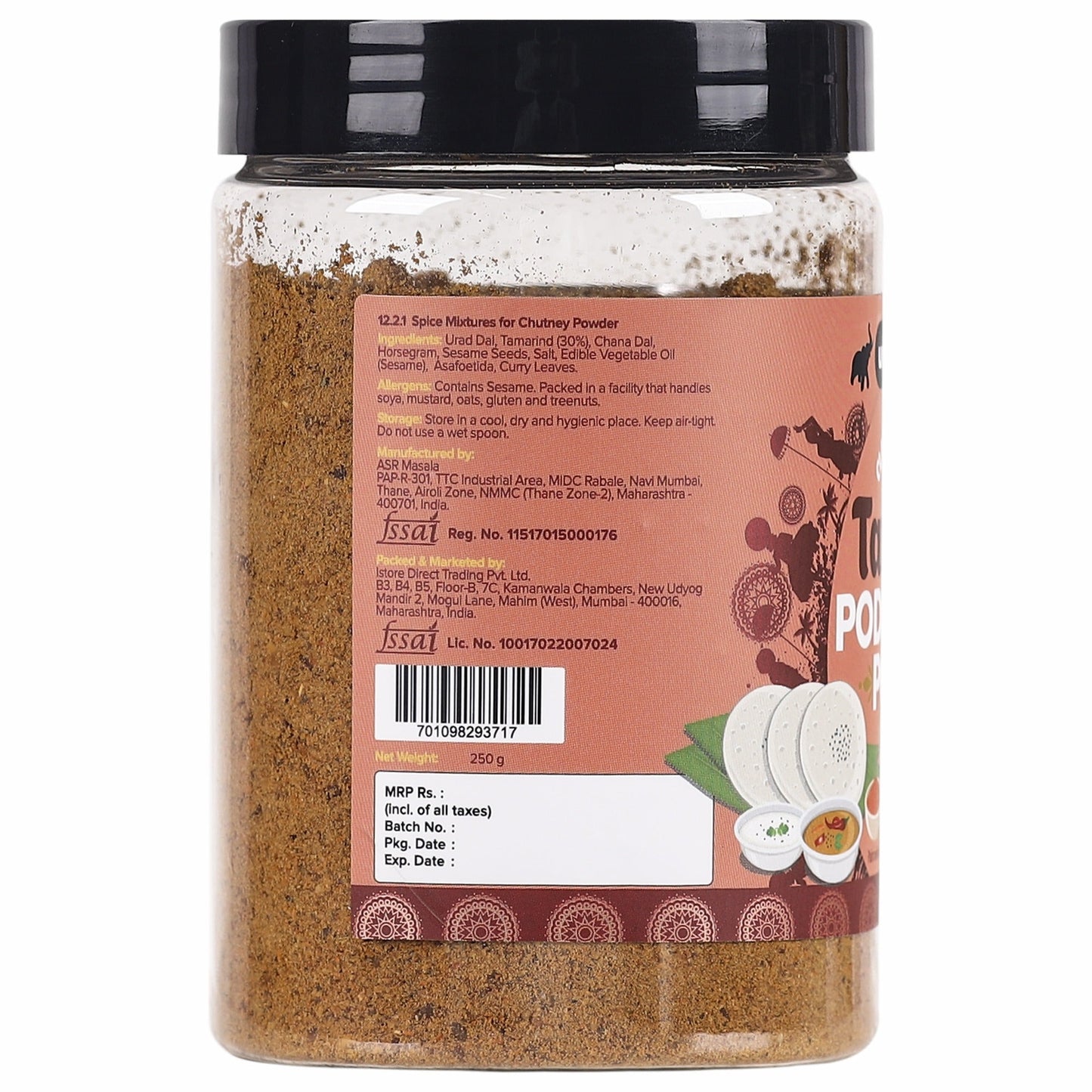 Urban Platter Classic South Indian Tamarind Podi Chutney Powder - 250 gms