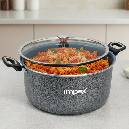 Impex Trucera 8L Ceramic Biryani Pot Grey Induction Non-Stick PFOA-Free