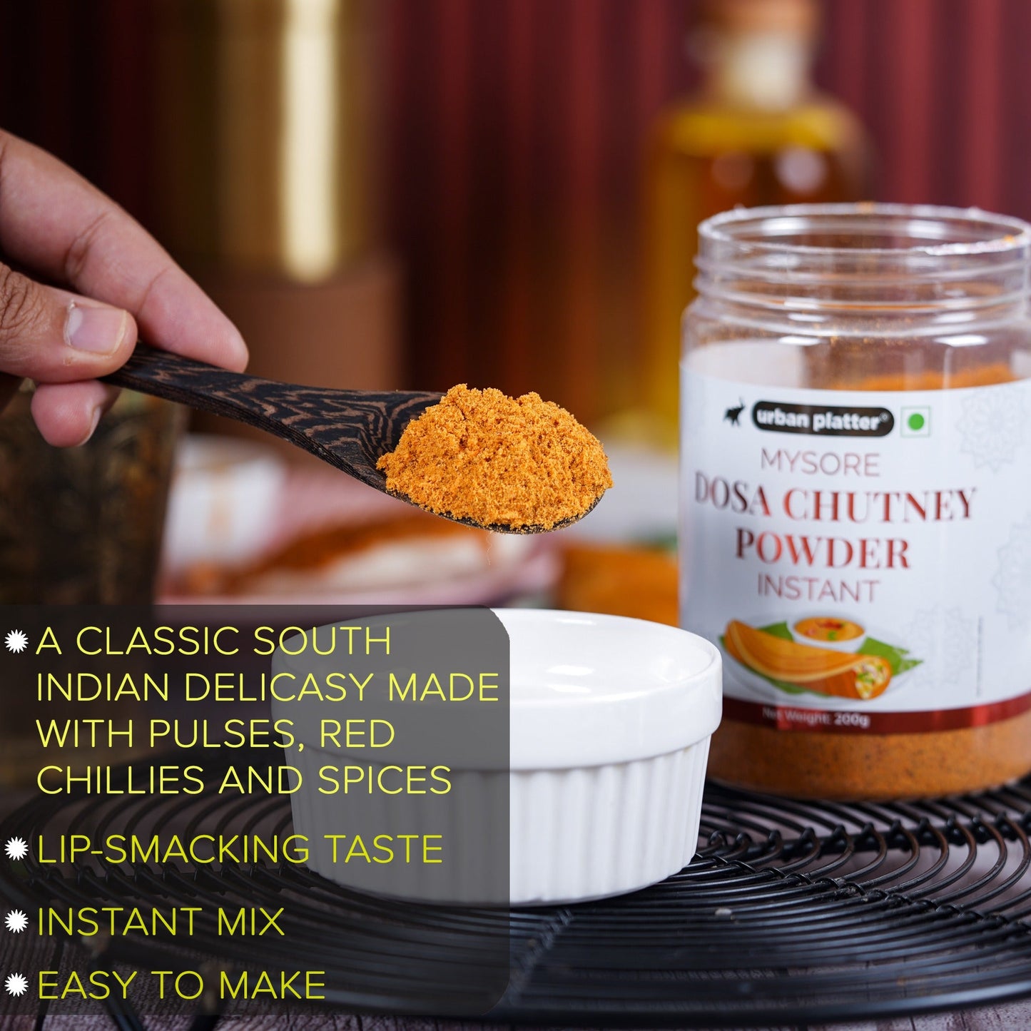 Urban Platter Instant Mysore Dosa Chutney Powder - 200 gms
