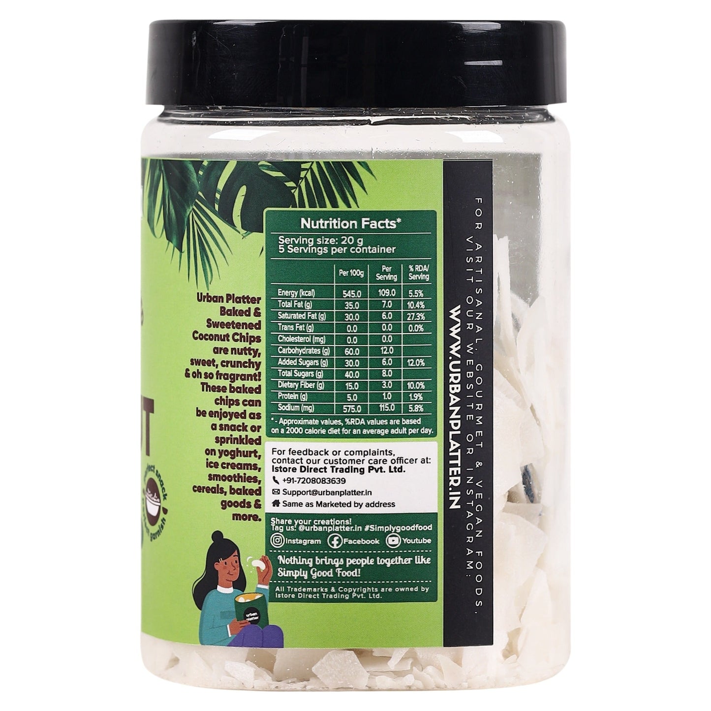Urban Platter Coconut Chips - 100 gms