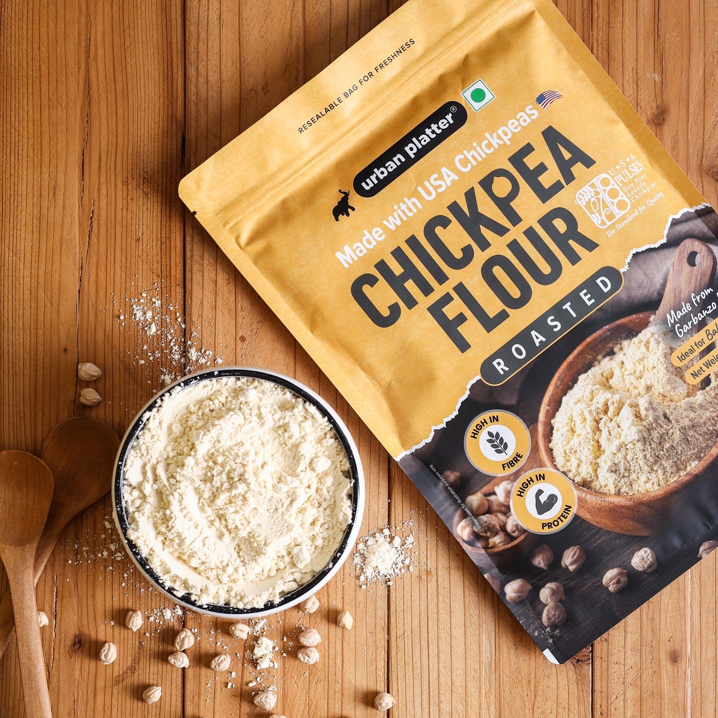 Urban Platter USA Roasted Chickpeas Flour - 1 kg
