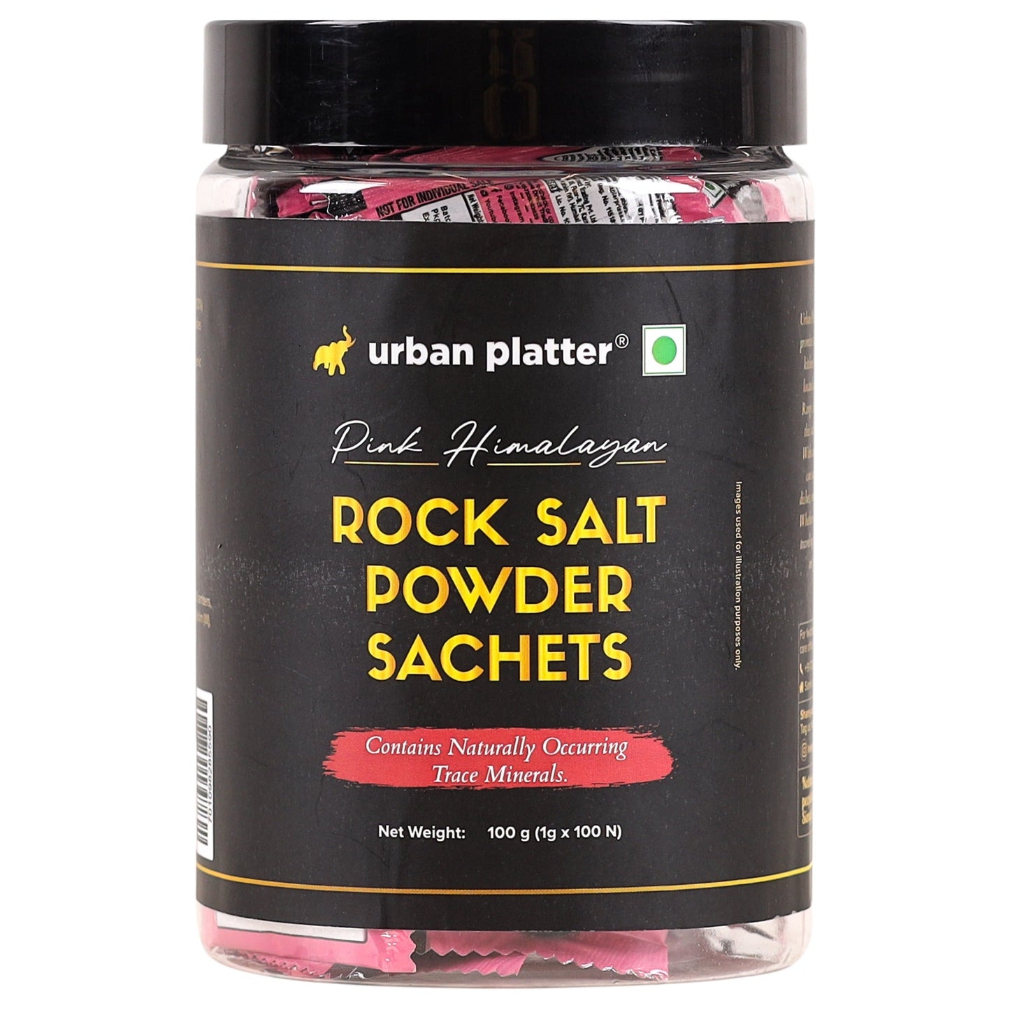 Urban Platter Pink Salt Sachets - 100 gms