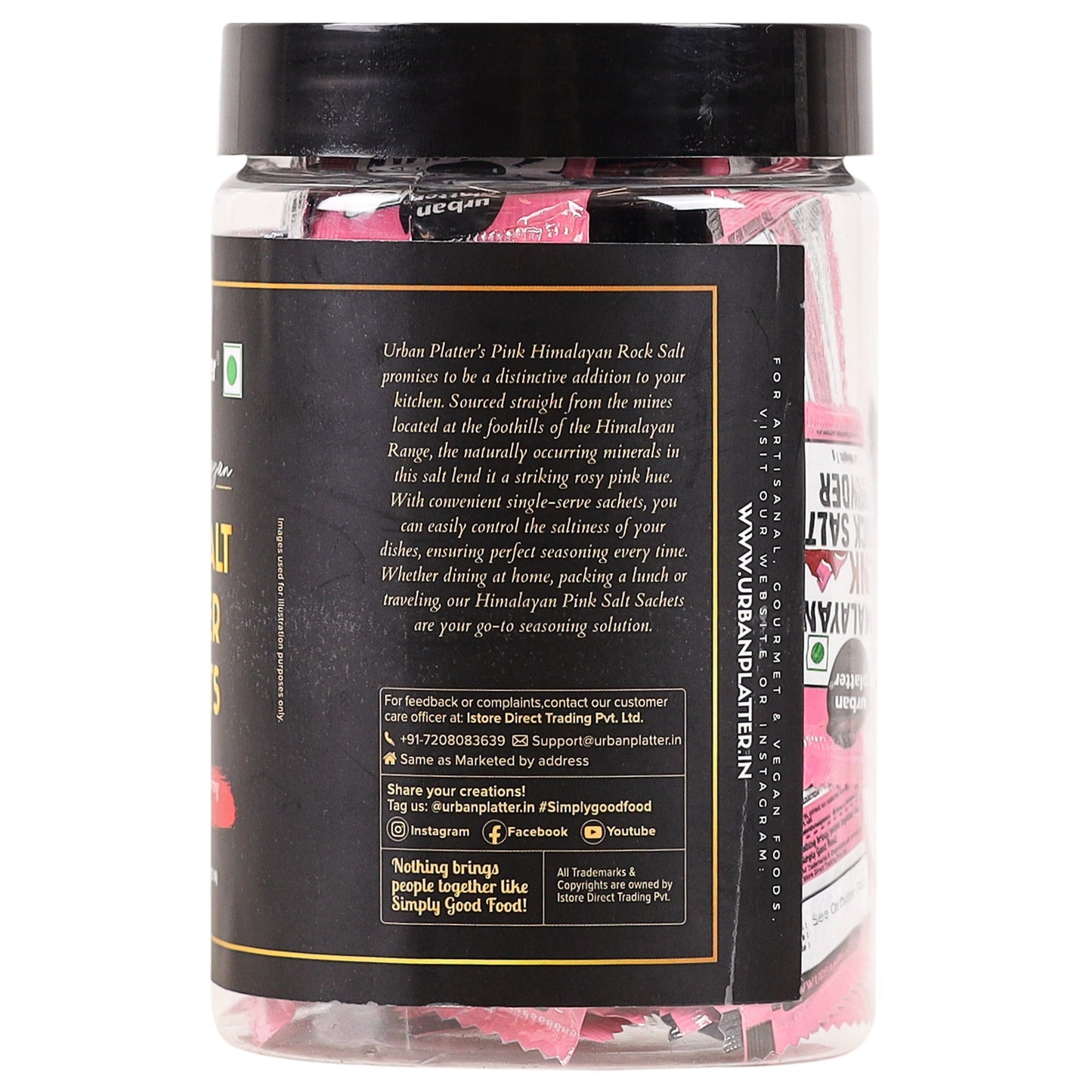 Urban Platter Pink Salt Sachets - 100 gms
