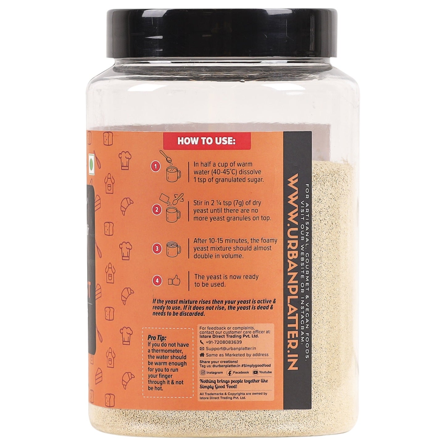 Urban Platter Baker’s Active Dry Yeast - 500 gms