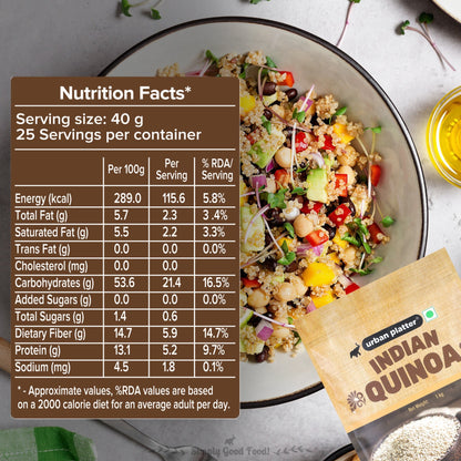 Urban Platter Whole White Indian Quinoa Grain - 1 kg